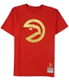 Mitchell & Ness Mens Midas Foil Tee Atlanta Hawks Graphic T-Shirt
