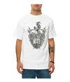 Black Scale Mens the Knighted Crest Graphic T-Shirt white S