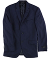 Andrew Marc Mens Plaid Two Button Blazer Jacket blue 36