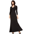 Calvin Klein Womens Solid Gown Dress black 12