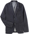 Michael Kors Mens Chambray Two Button Blazer Jacket navy 40