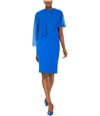 Calvin Klein Womens Chiffon Popover Sheath Dress, TW1