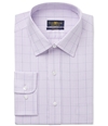 Club Room Mens Wrinkle Resistant Button Up Dress Shirt lavender 16.5