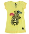Chaser Womens Zebra V-Neck Graphic T-Shirt
