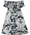 Neesha Womens Printed Off-Shoulder Dress