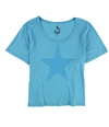 Delia*S Womens Faux Sequin Star Graphic T-Shirt