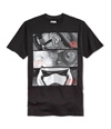 We Love Fine Mens Stacked The Force Awakens Graphic T-Shirt black S