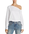 Dylan Gray Womens Long Sleeve One Shoulder Blouse white S