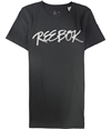Reebok Womens Opp Script Graphic T-Shirt coal M