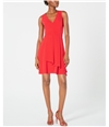 19 Cooper Womens Sleeveless Fit & Flare Dress red XS