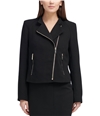 Dkny Womens Solid Motorcycle Jacket