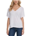 Dkny Womens Cotton V-Neck Basic T-Shirt