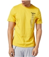 Reebok Mens Logo Graphic T-Shirt yellow M