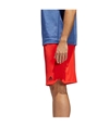 Adidas Mens Axis Knit 3-Stripe Athletic Workout Shorts red S