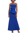 Eliza J Womens Bow Peplum Gown Dress blue 8P
