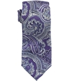 Tasso Elba Mens Paisley Silk Self-tied Necktie purple One Size