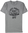 Reebok Mens UFC Fight Night Boston Mass Graphic T-Shirt greyheather L