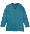Eileen Fisher Womens V-Neck Pullover Blouse turquoise XS