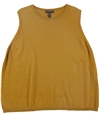 Eileen Fisher Womens Organic Sweater Vest yellow PL