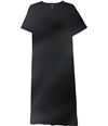 Eileen Fisher Womens Solid Shirt Dress black M