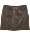 Free People Womens Faux Leather Mini Skirt