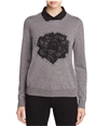 Finity Womens Wool Knit Sweater grey L