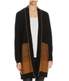 Finity Womens Knit Cardigan Sweater blackgold L