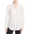 Finity Womens Long Sleeve Button Up Shirt white 2