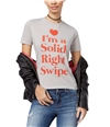 Mighty Fine Womens Right Swipe Graphic T-Shirt grey XL