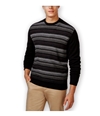 Weatherproof Mens Marled Striped Pullover Sweater black S