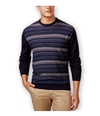 Weatherproof Mens Marled Striped Pullover Sweater navy S