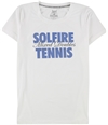 SOLFIRE Womens Mixed Doubles Tennis Graphic T-Shirt white L