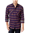 Weatherproof Mens Vintage Plaid Flannel Button Up Shirt