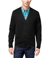 Weatherproof Mens Textured Cardigan Sweater black S
