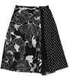 Fuzzi Womens Floral & polka Dot Tulle Tulle Skirt black L