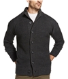 Weatherproof Mens Waffle-Stitch Cardigan Sweater carbonheather S