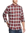 Weatherproof Mens Flannel Plaid Button Up Shirt brightred M