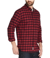 Weatherproof Mens Flannel Plaid Button Up Shirt ruby S