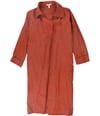 Eileen Fisher Womens Open Front Trench Coat orange XXS