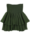 Tags Weekly Womens Ribbed Tiered Skirt green S