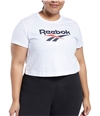 Reebok Womens Logo Graphic T-Shirt white 1X