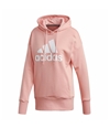 Adidas Womens Badge of Sport Hoodie Sweatshirt peach L