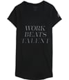 Reebok Womens Work Beats Talent Graphic T-Shirt black XS
