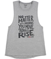 Reebok Womens Heathered Graphic Muscle Tank Top gray S