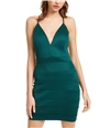 Emerald Sundae Womens Lace Back Bodycon Dress green XS