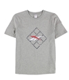 Reebok Womens All Over Graphic T-Shirt grayredblue S
