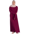 Verona Collection Womens Ruffle-Sleeve Maxi Dress darkred M