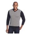 Geoffrey Beene Mens Front Intarsia V Neck Pullover Sweater black S