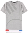 Hudson Mens Striped Out Basic T-Shirt gray S