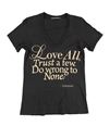 Dirty Violet Womens Love All, Trust A Few Graphic T-Shirt